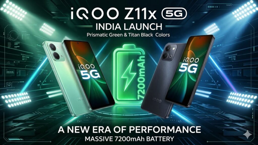 iQOO Z11x 5G smartphone with 7200mAh battery, MediaTek Dimensity 7400 Turbo processor and Sony IMX852 camera launched in India
