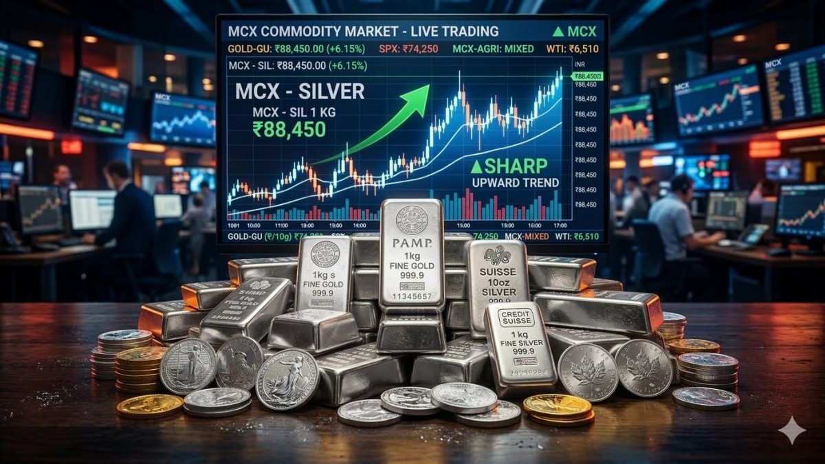 Gold Silver Price Today: युद्ध के बीच सोना और चांदी की कीमतों में बड़ी गिरावट, गोल्ड और सिल्वर बार के साथ गिरता हुआ प्राइस चार्ट