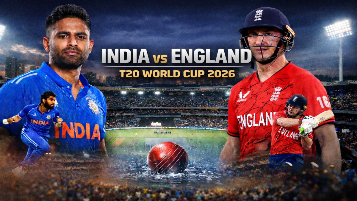 India vs England T20 World Cup 2026 Semi Final at Wankhede Stadium Mumbai featuring Suryakumar Yadav and Harry Brook