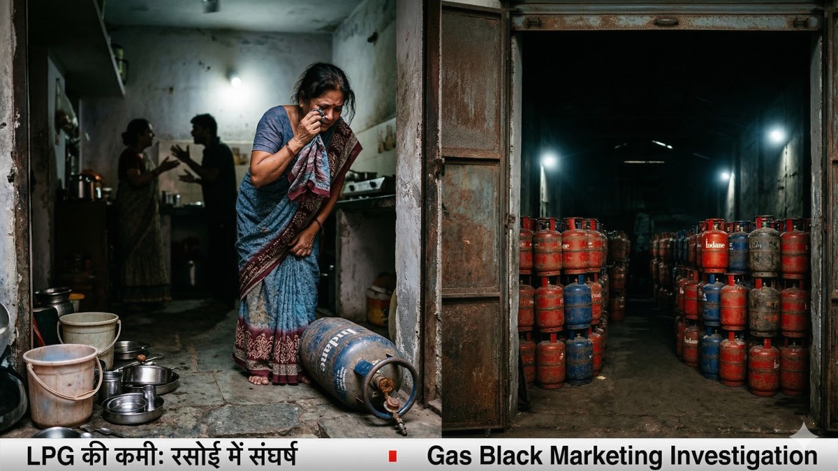 देवरिया में एलपीजी सिलेंडर विवाद और दिल्ली में गैस सिलेंडर कालाबाजारी