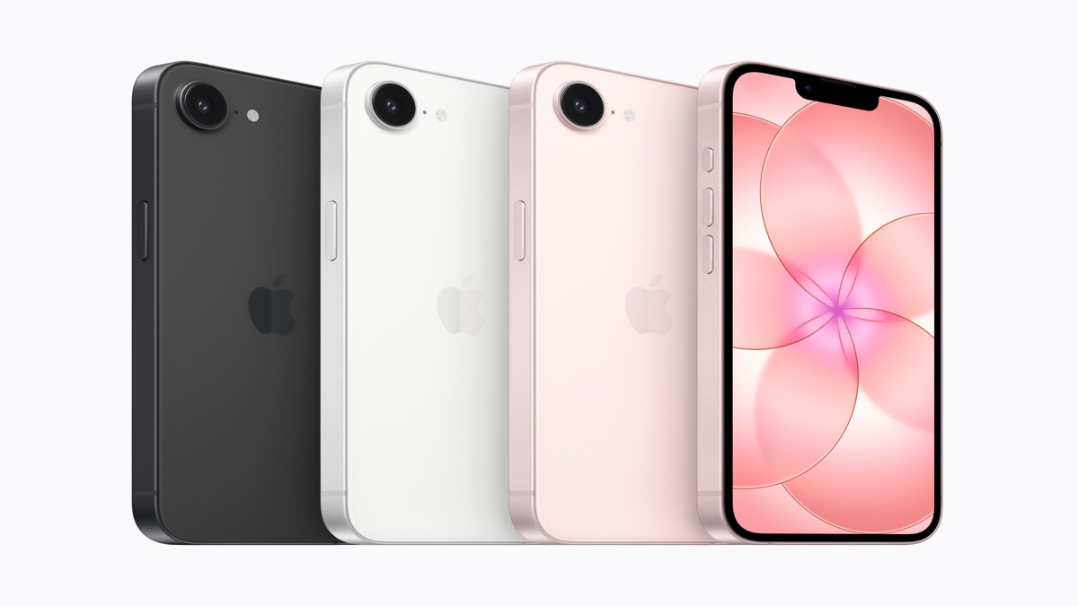Apple iPhone 17e in black, white and pink color options