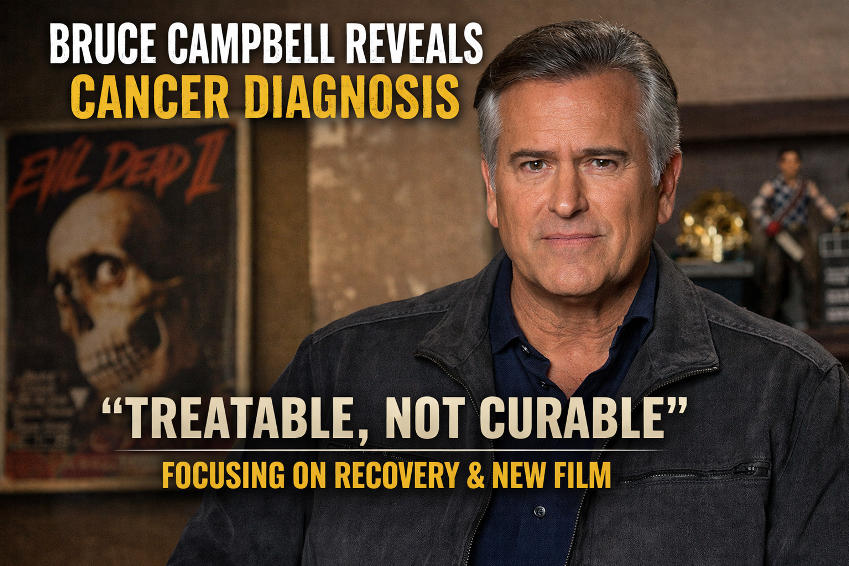 Bruce Campbell announces treatable cancer diagnosis and plans focus on recovery and new film