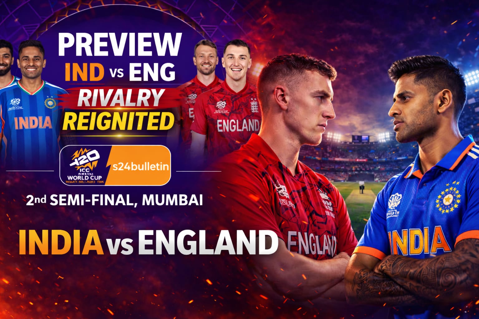 India vs England T20 World Cup 2026 semi-final match preview at Wankhede Stadium Mumbai