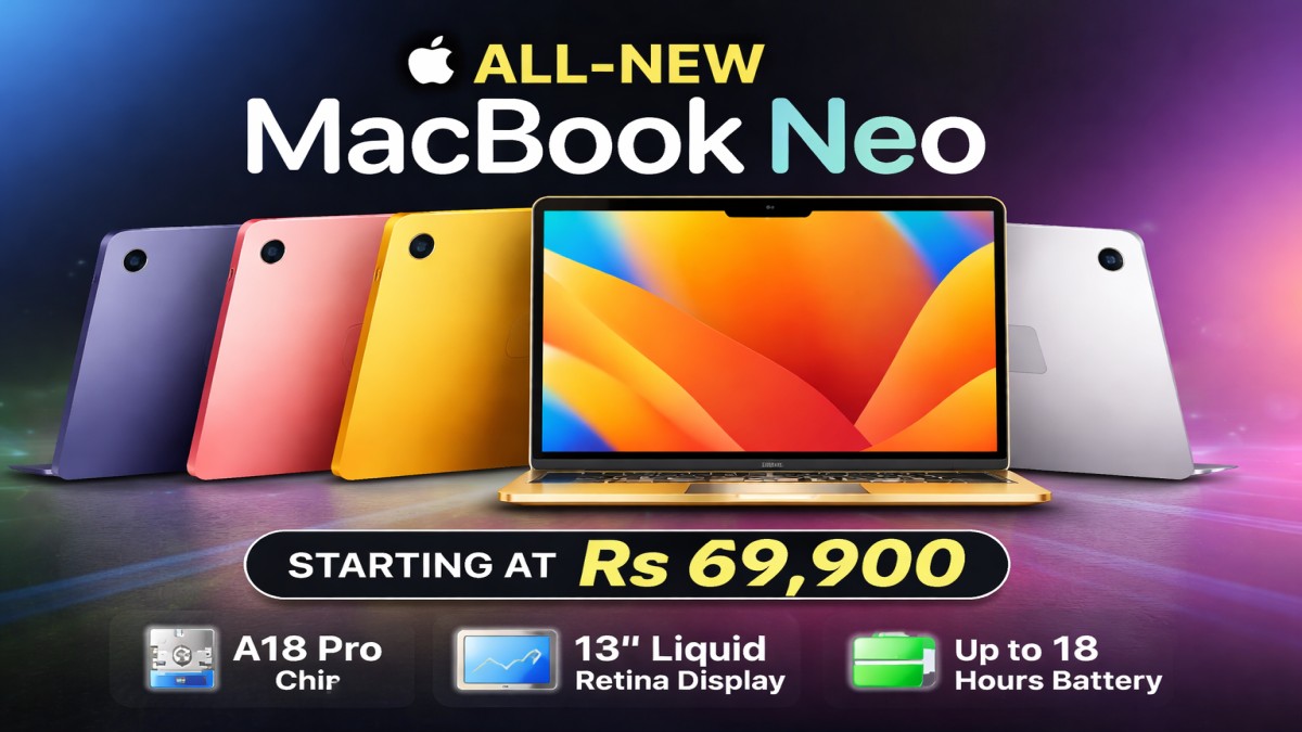 Apple MacBook Neo budget laptop with colorful design launched in India starting at Rs 69,900